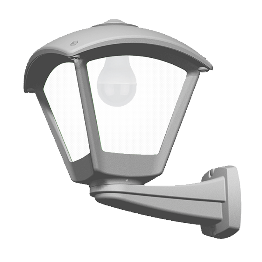 DARIO 250 GARDEN WALL LAMP 1XE27 IP55 GREY DARIO 250 GARDEN WALL LAMP 1XE27 IP55 GREY