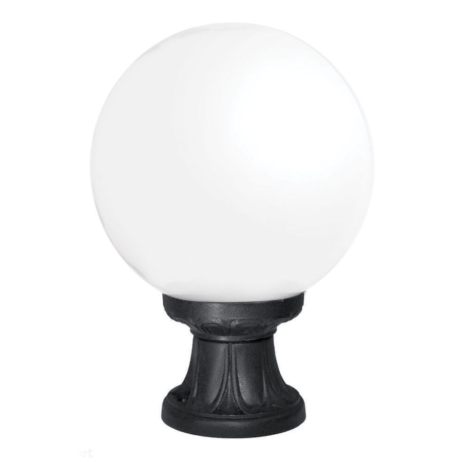 Image of GLOBE 250 OPAL GARDEN FLOOR LAMP 1XE27 IP55 BLACK