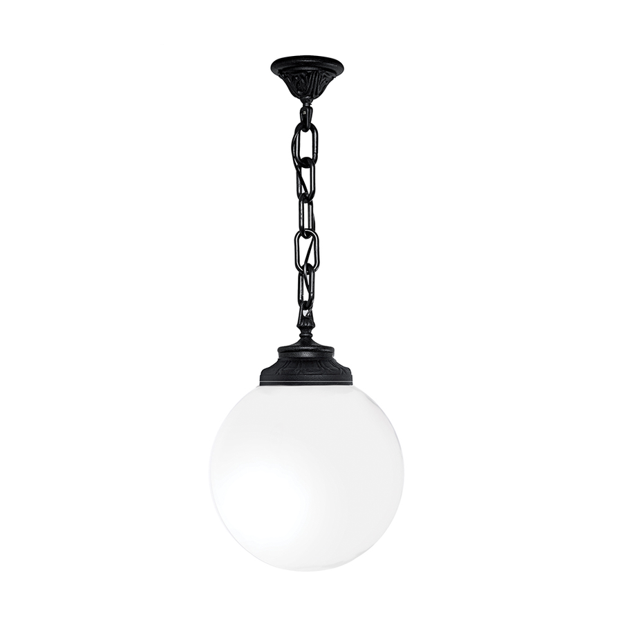 Image of GLOBE 250 OPAL GARDEN HANGING LAMP 1XE27 IP55 BL