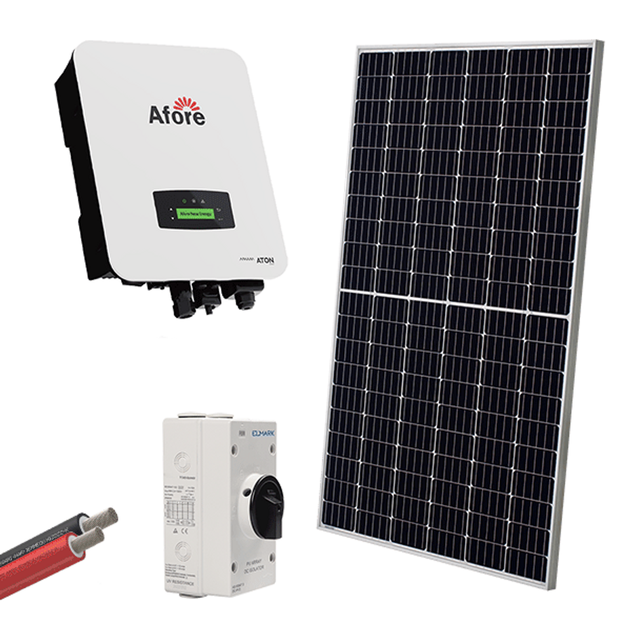 Image of HYBR. SOLAR SYSTEM 1P/5kW 465W PANELS WITH BATT.