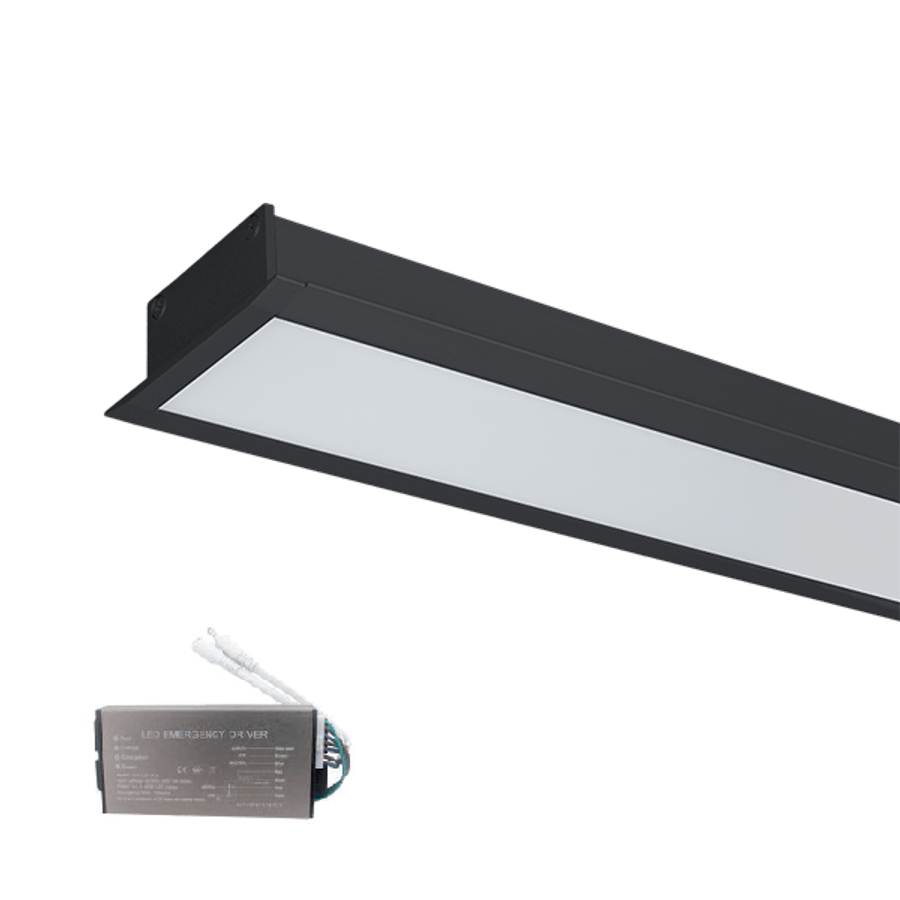 Image of HIGH POWER LED PROFIL SÜLLYESZTETT SZERELÉSŰ S48 40W 4000K FEKETE+SÜRGŐSSÉGI KÉSZLETTEL