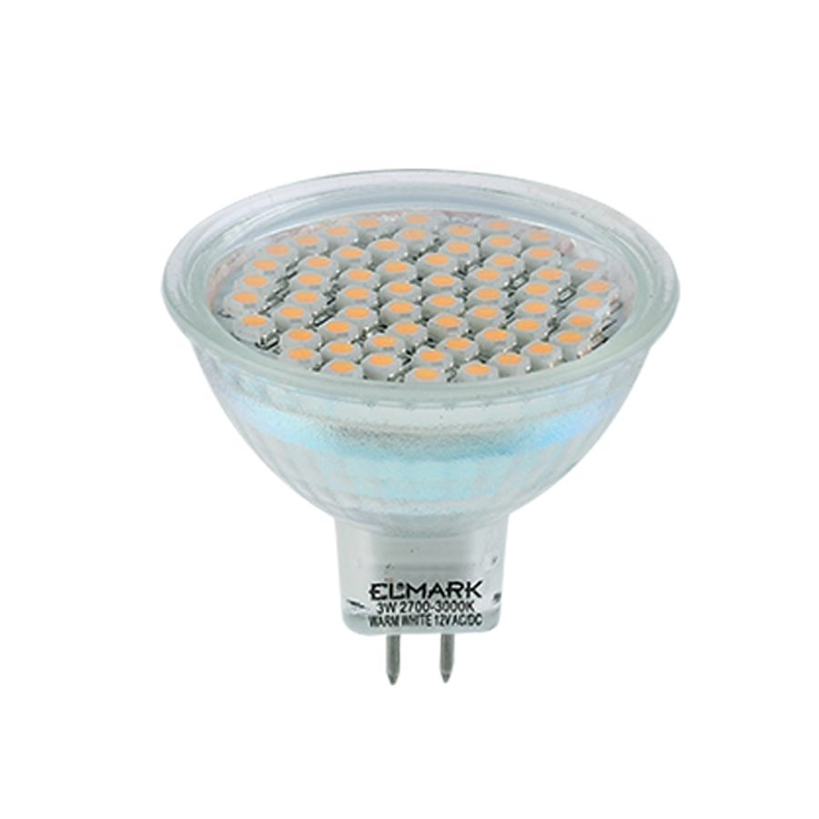 Image of LED LÁMPA LED60SMD3528 3W GU5,3 12V PIROS