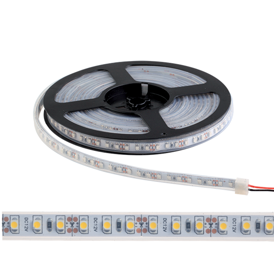 Image of LED SZALAG LED600 3528 12V DC IP65 120PCS/1M HIDEG FEHÉR