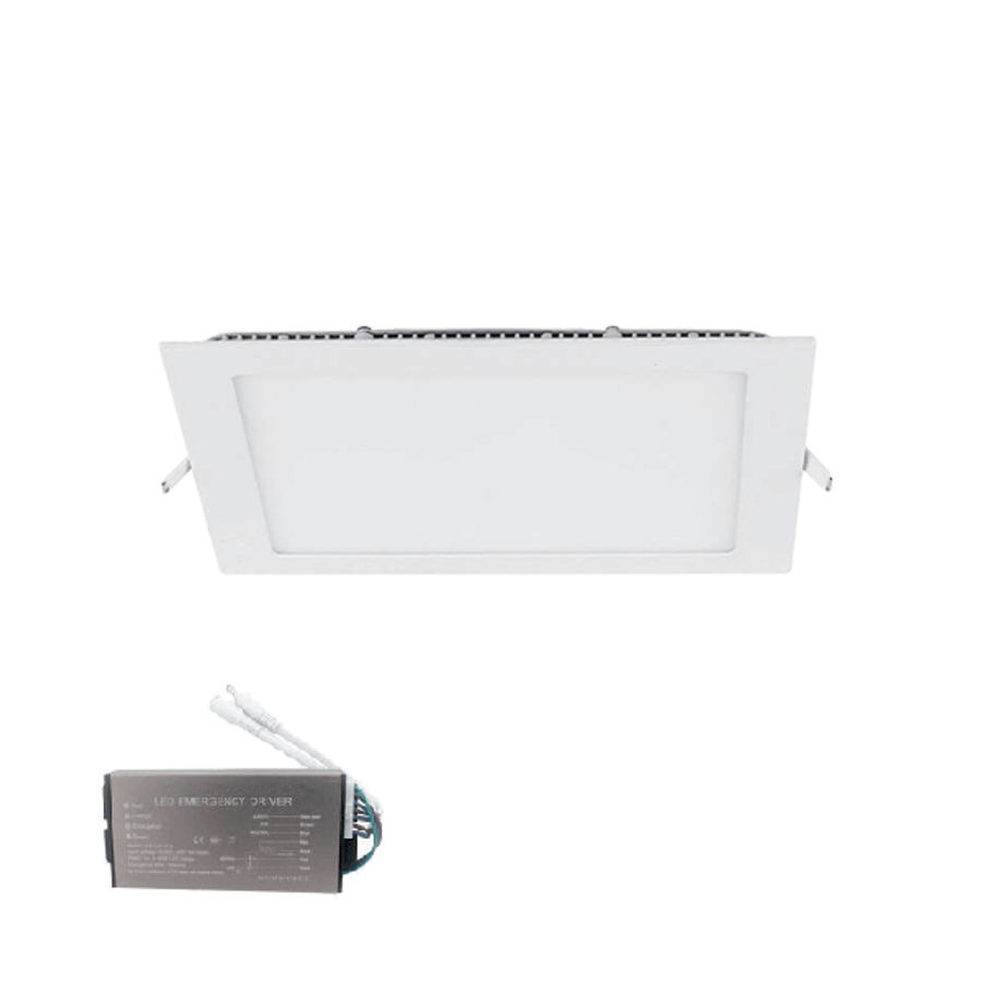 Image of LED PANEL SZÖGLETES 12W 2700K SÜLLYESZTETT SZERELÉSŰ +SÜRGŐSSÉGI KÉSZLETTEL