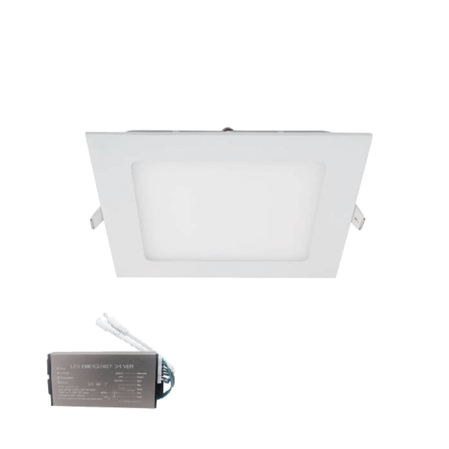 Image of LED PANEL SZÖGLETES 18W 6400K SÜLLYESZTETT SZERELÉSŰ +SÜRGŐSSÉGI KÉSZLETTEL