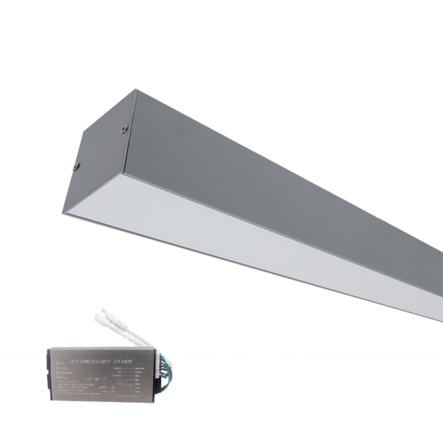 Image of LED PROFIL FELÜLETRE SZERELHETŐ S77 24W 4000K 600MM SZÜRKE+SÜRGŐSSÉGI KÉSZLETTEL