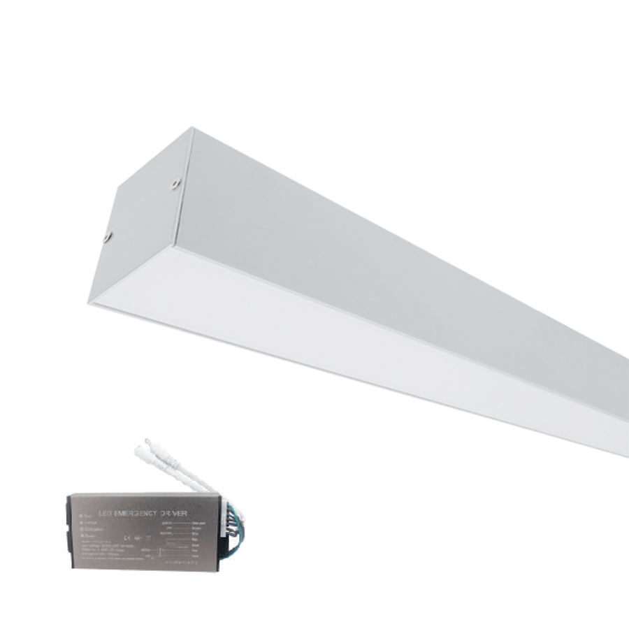 Image of LED PROFIL FELÜLETRE SZERELHETŐ S77 24W 4000K 600MM FEHÉR+SÜRGŐSSÉGI KÉSZLETTEL