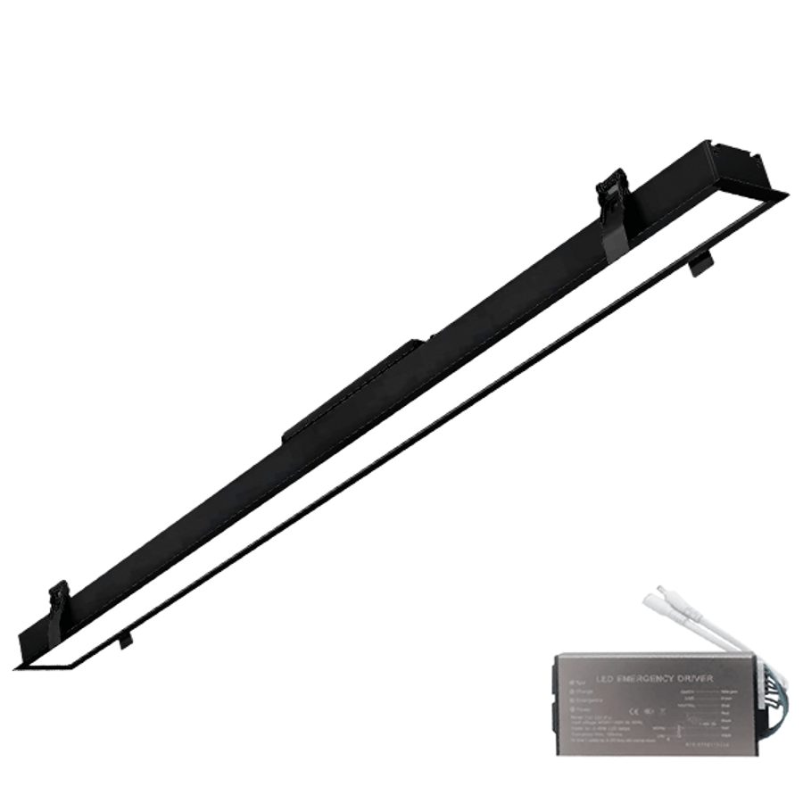 Image of ELMARK LED PROFIL SÜLLYESZTETT SZERELÉSŰ 600mm 24W 4000K FEKETE + EMERGENCY KIT