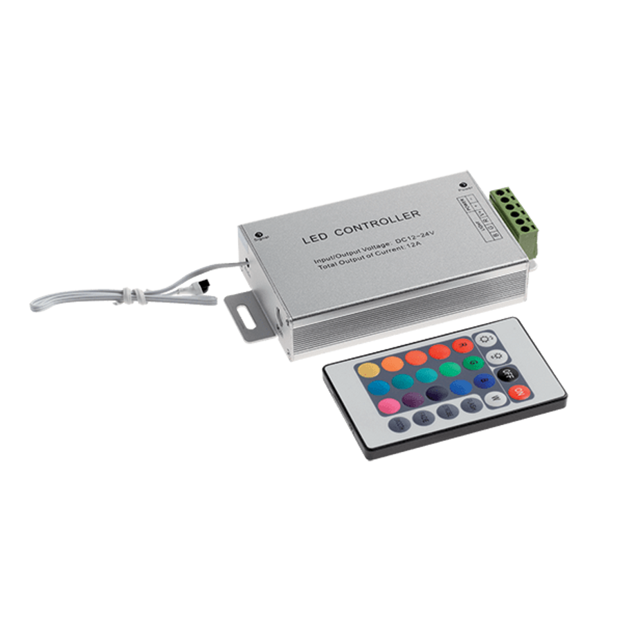 Image of VEZÉRLŐ RGB LED SZALAGHOZ INFRAVÖRÖS VEZÉRLŐVEL - 24 GOMB 12V 12A