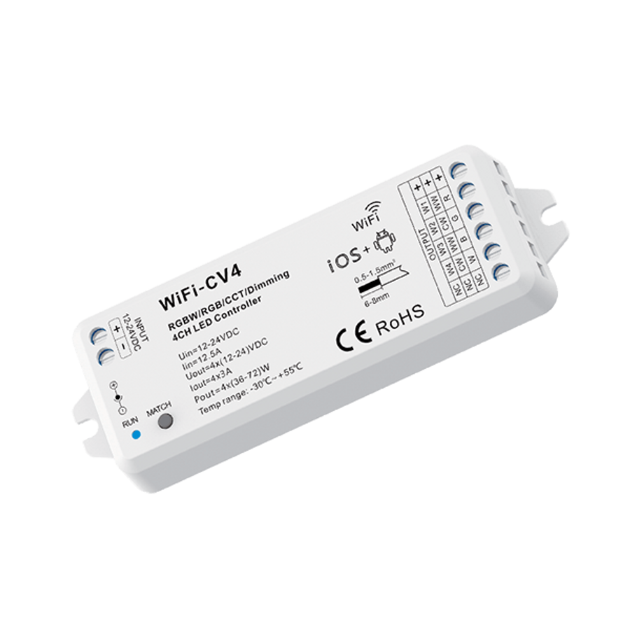 Image of RÁDIÓFREKVENCIÁS (RF) WIFI 4-CSATORNA RGB KONTROLLER