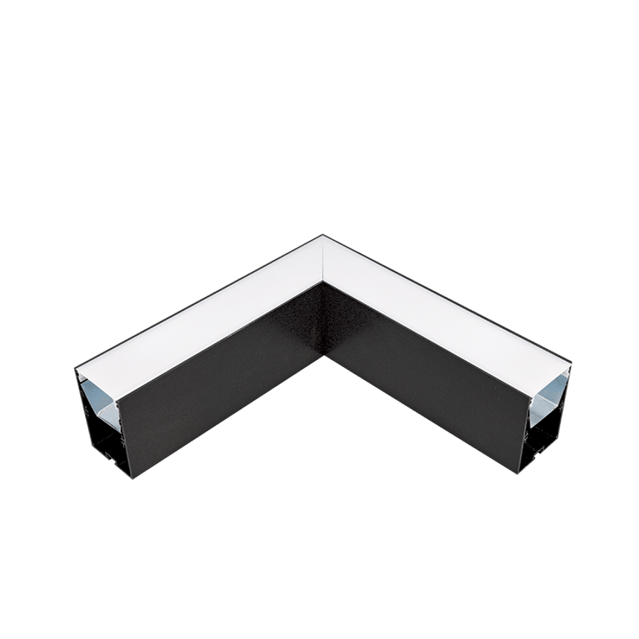Image of LED PROFIL.SÜLLYESZTHETŐ,L-SAROK S48 SOROZAT FEKETE RÁÉPÍTHETŐ
