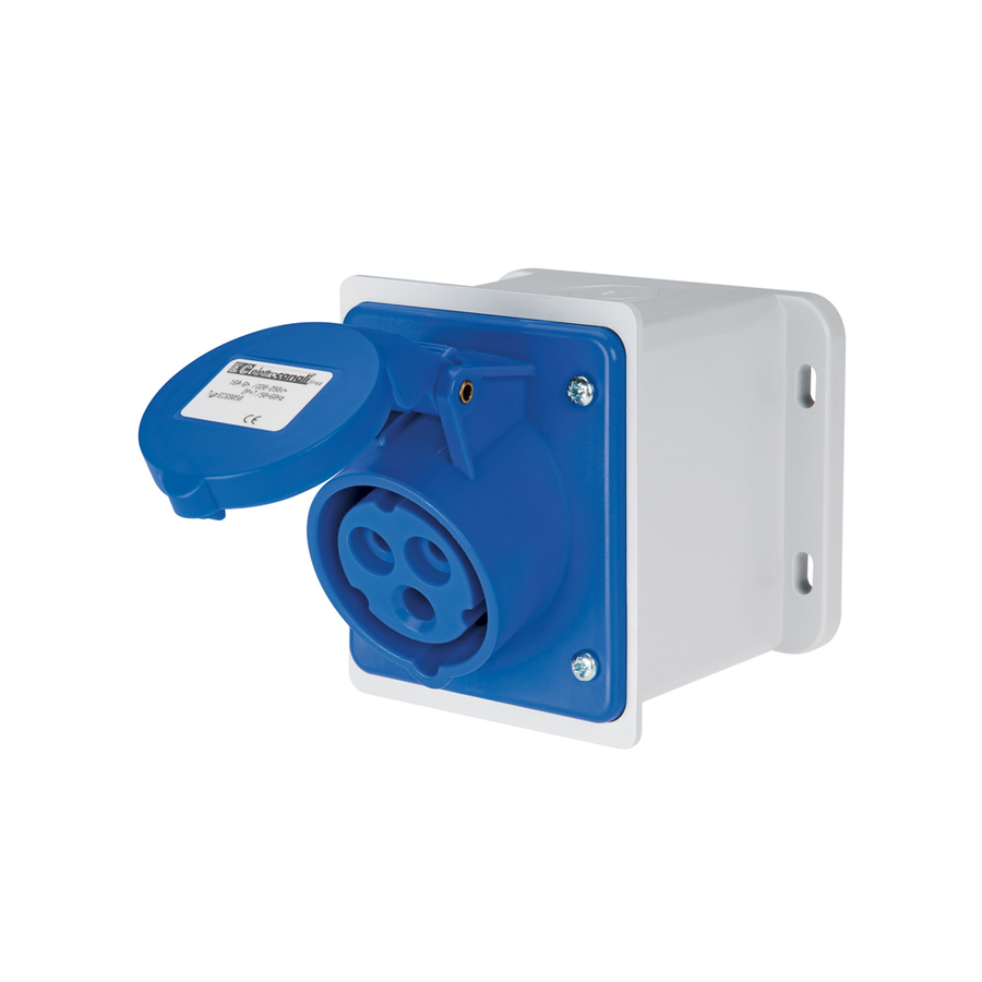 EC690 WALL MOUNT. SOCKET 32A IP44 1P+N+E 220-240V