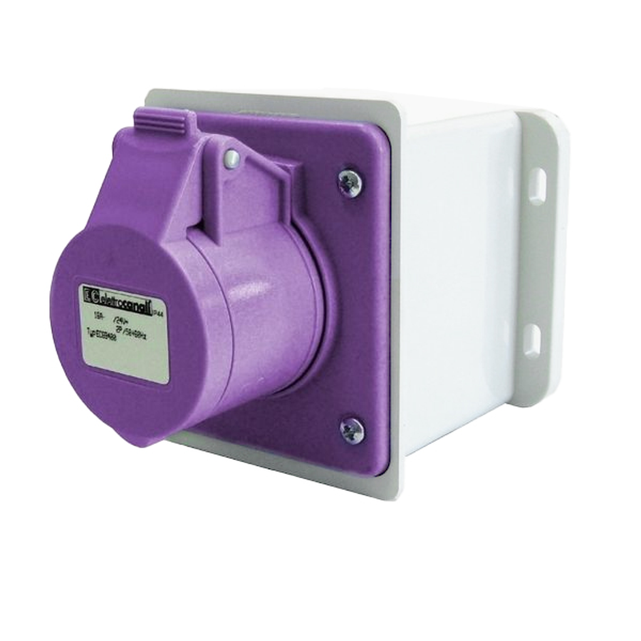 EC690 SURFACE MOUNT. SOCKET 16A IP44 2P 24V AC