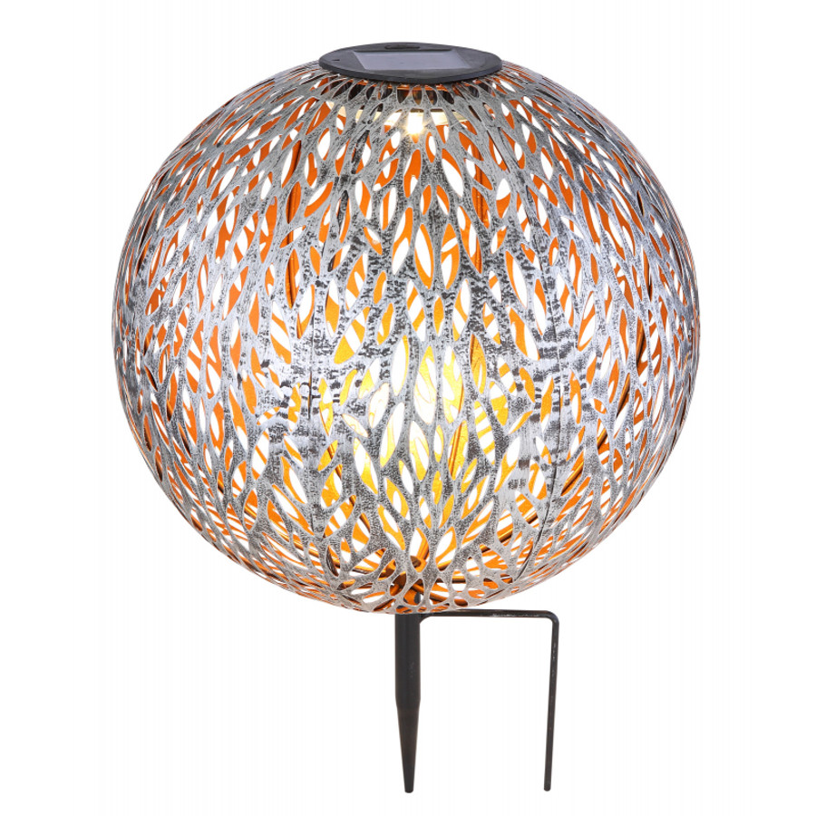 Image of GLOBO solar gömb lámpa arany/szürke 27cm