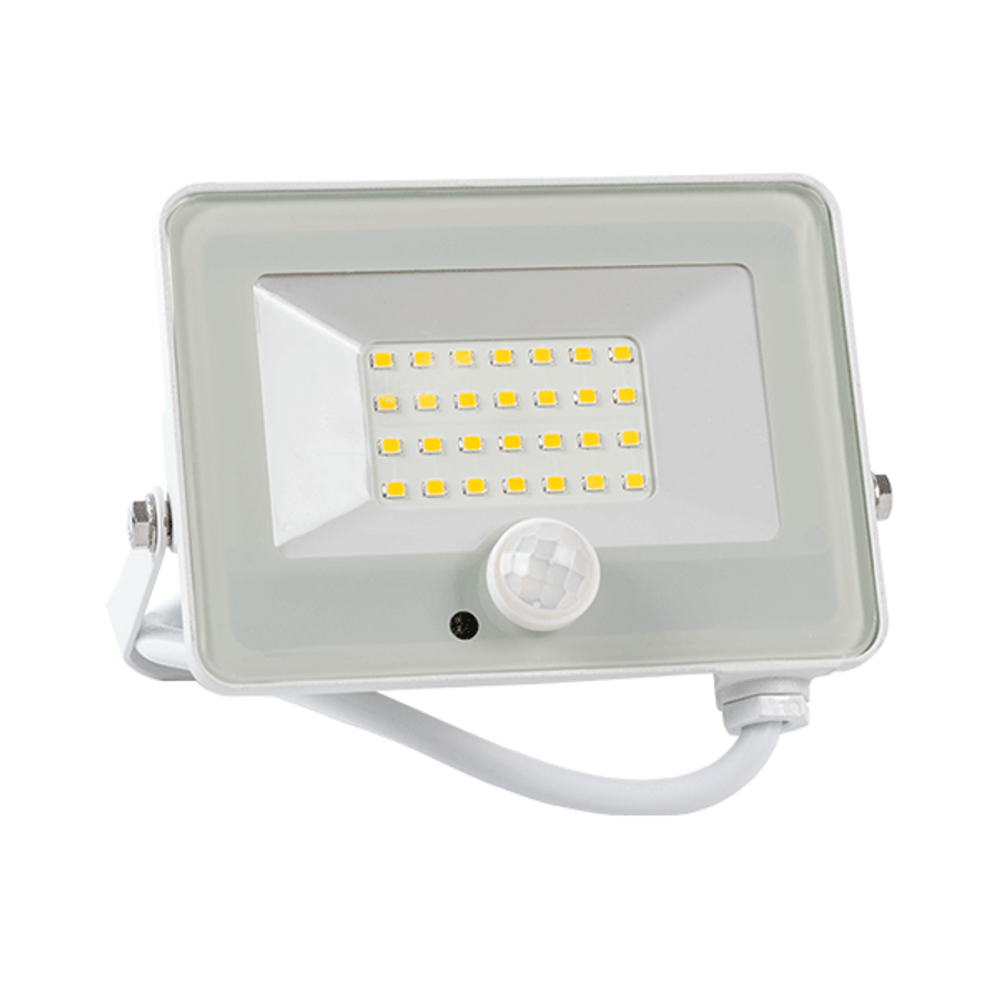 Image of VEGA50 LED kültéri relektor 20W, 3000K, fehér, szenzorral